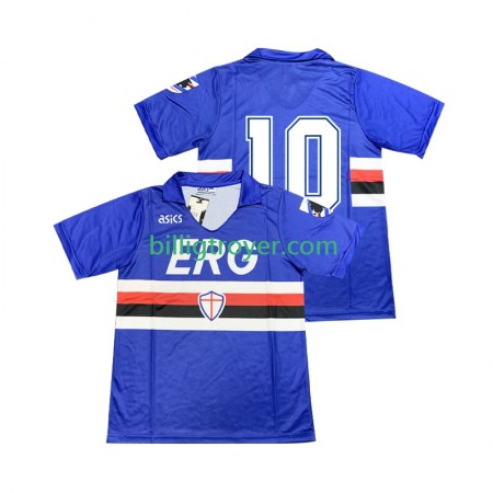 Billige Fotballdrakter Sampdoria 10 1991 Retro Hjemmedraktsett 1990 Kortermet